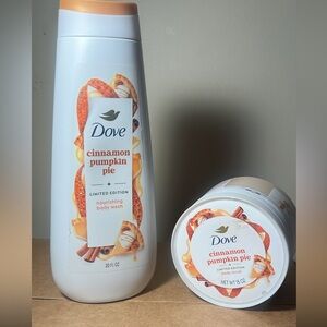 DOVE Cinnamon Pumpkin Pie Body Wash and Scrub Set